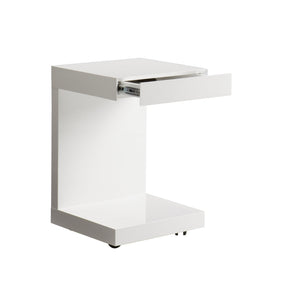 Bachelor End Table High Gloss White