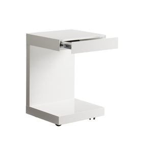 Bachelor End Table High Gloss White