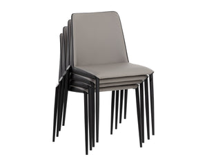 Renee Stackable Dining Chair  Black  | Set of 2