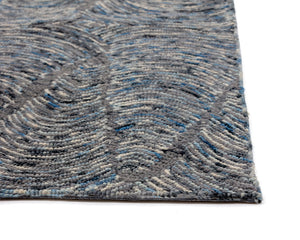 Corfu Handtufted Rug  Blue / Charcoal  8' X 10'