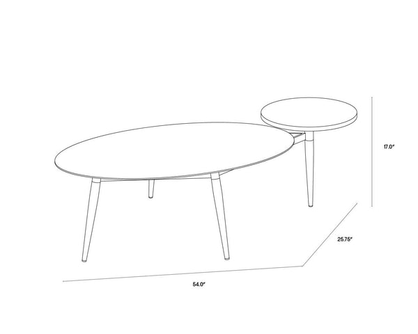 Tuner Coffee Table Oval