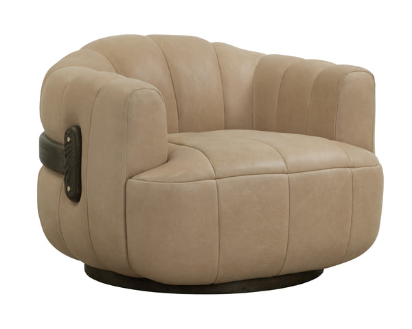 Tadeo Swivel Armchair  Dark Brown