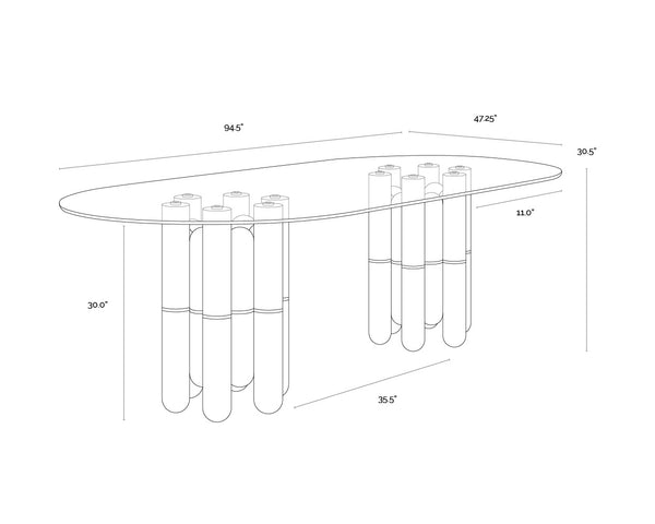 Yanna Dining Table - 94.5"