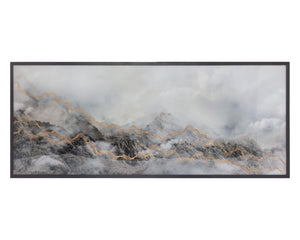 Mystic Mountain  72" X 30"  Black Frame