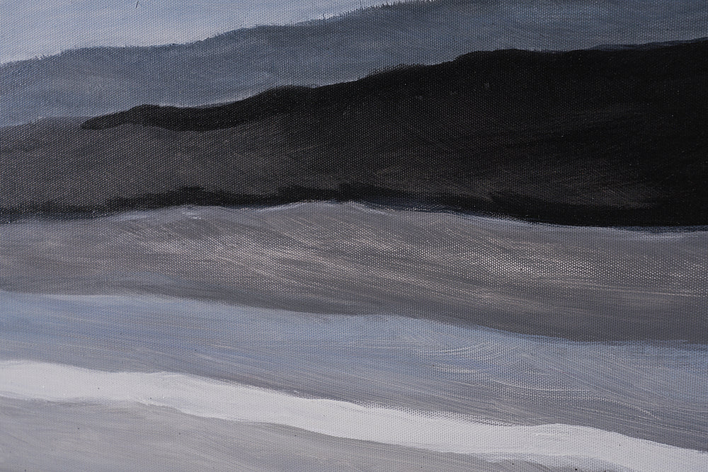 Mystic Landscape  72" X 22"  Black Floater Frame