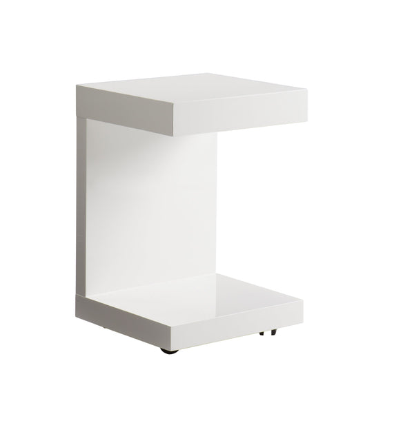 Bachelor End Table High Gloss White