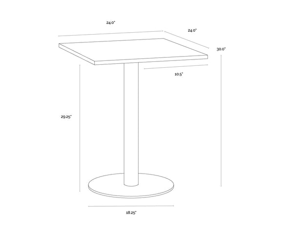 Claudia Bistro Table - 24"