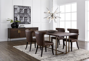 Jade Dining Table  Antique Brass - 79"