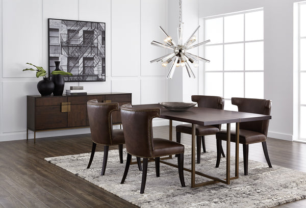 Jade Dining Table  Antique Brass - 79"