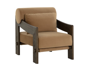 Reizo Lounge Chair  Distressed Brown