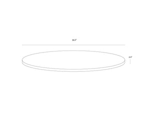 Cypher Dining Table Top  Wood - 55"