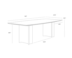 Astara Dining Table - 94.5"