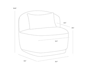 Soraya Swivel Armless Chair