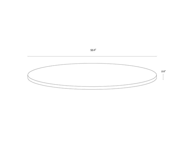 Cypher Dining Table Top  Wood - 55"