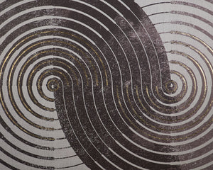 Vinyl Dreams (Set Of 2)  48" X 48"  Distressed Brown Floater Frame