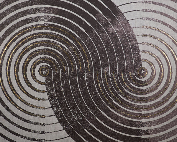 Vinyl Dreams (Set Of 2)  48" X 48"  Distressed Brown Floater Frame