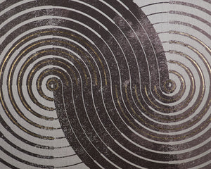 Vinyl Dreams (Set Of 2)  48" X 48"  Distressed Brown Floater Frame