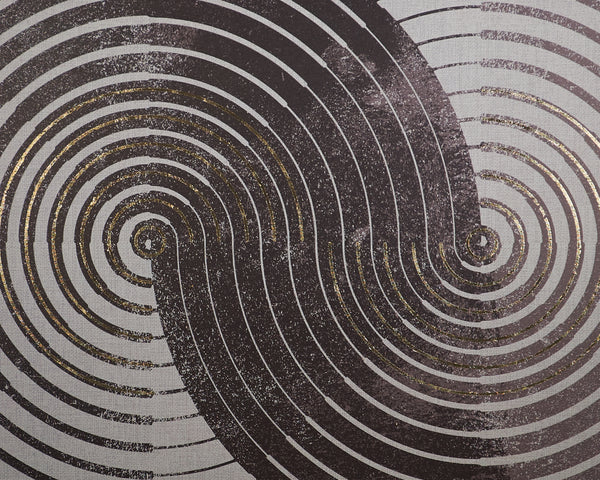 Vinyl Dreams (Set Of 2)  48" X 48"  Distressed Brown Floater Frame