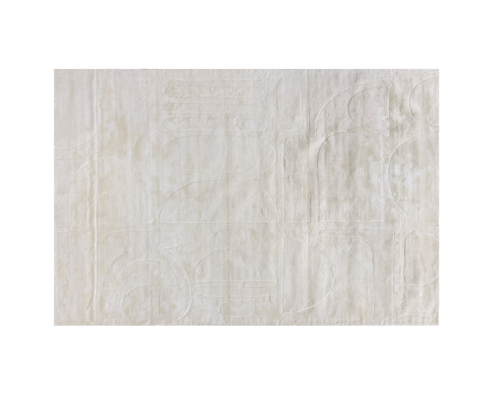 Caruso Handloomed Rug  Cream / Ivory  6' X 9'