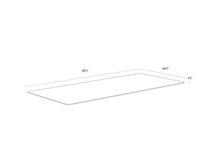 Glass Dining Table Top Rectangular - 96"
