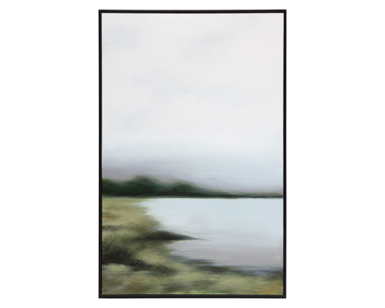 Lakeside Views (Set Of 2)  36" X 48"  Black Floater Frame