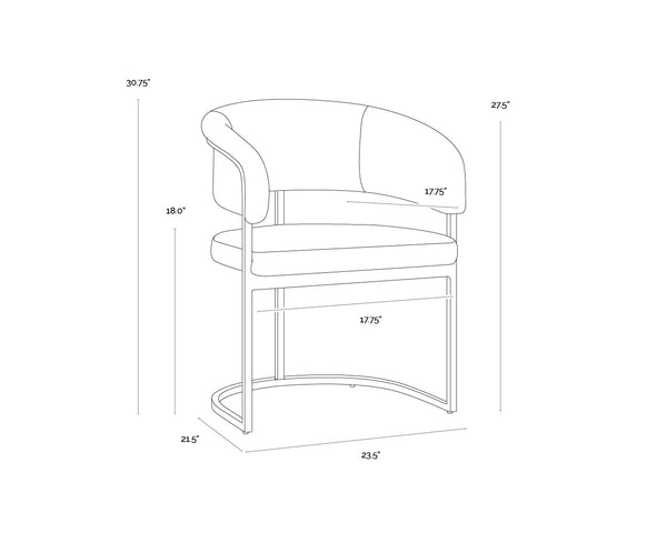 Marris Dining Armchair  Gold