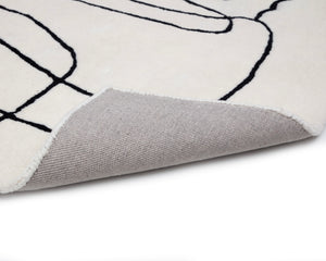 Tilda Handtufted Rug  Ivory / Charcoal  9' X 12'