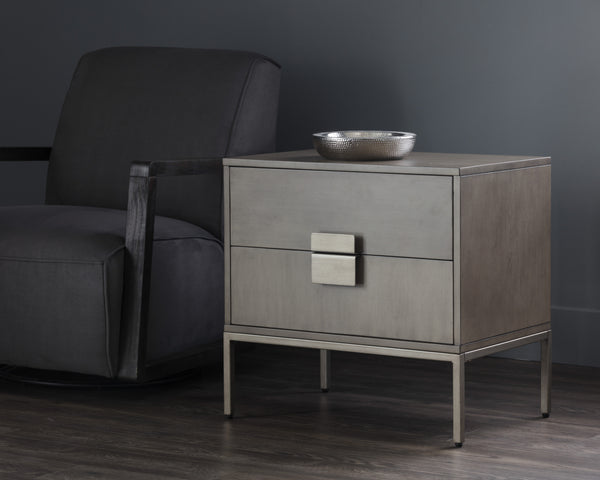 Jade Nightstand  Antique Silver