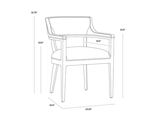 Brylea Dining Armchair  Natural