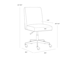 Dean Office Chair  Brushed Brass