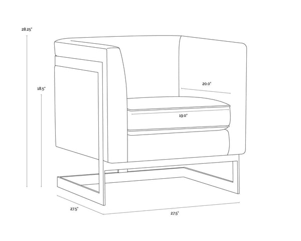 Yvette Armchair  Stainless Steel