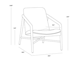 Cinelli Lounge Chair  Ash Grey