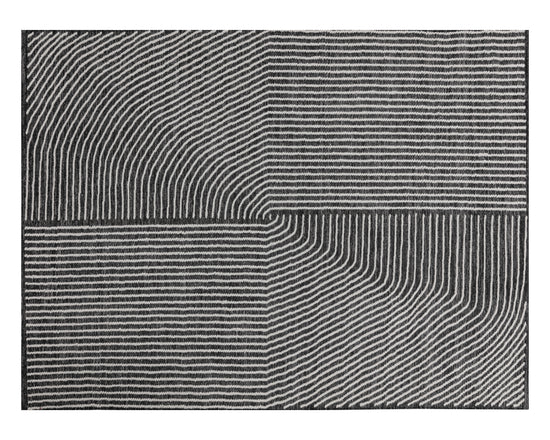 Serene Handwoven Rug  Black / White 9' X 12'