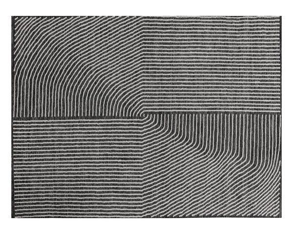 Serene Handwoven Rug  Black / White 9' X 12'