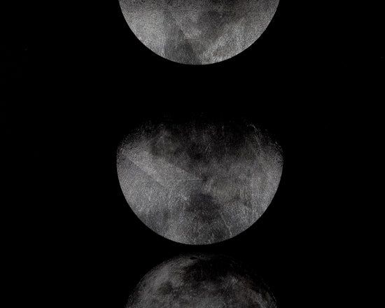 Moon Phases  72" X 30"  Charcoal Frame