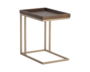Arden C Shaped Side Table  Gold