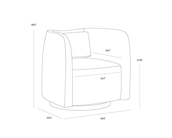 Emilie Swivel Lounge Chair