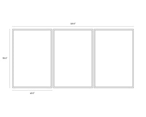 Sierra Nights (Set Of 3)  40" X 60"  Black Frame