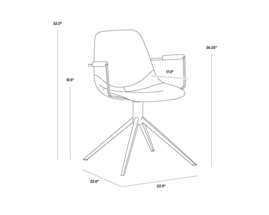 Cassius Swivel Armchair