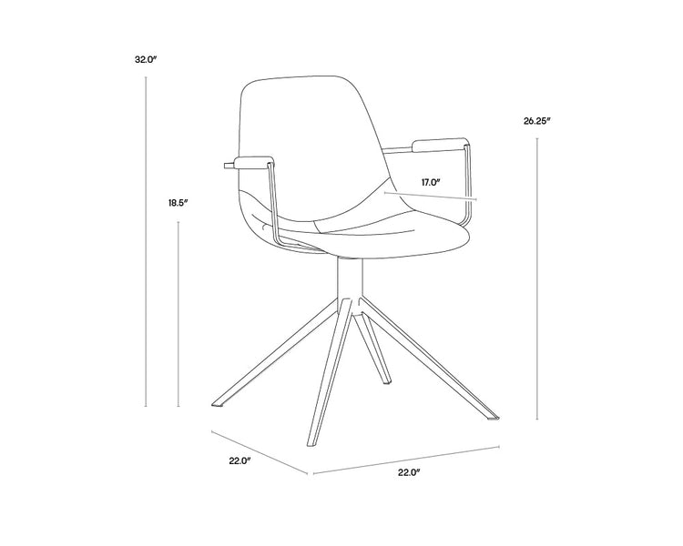 Cassius Swivel Armchair