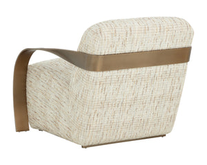 Sonesta Lounge Chair  Antique Brass