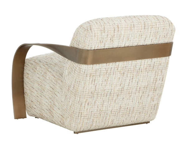 Sonesta Lounge Chair  Antique Brass