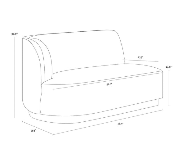 Jaclyn Modular Left Armchair