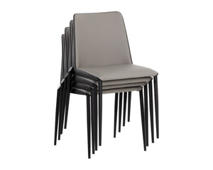 Renee Stackable Dining Chair  Black  | Set of 2