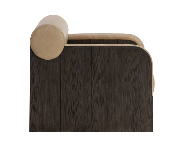 Coburn Lounge Chair  Rustic Oak