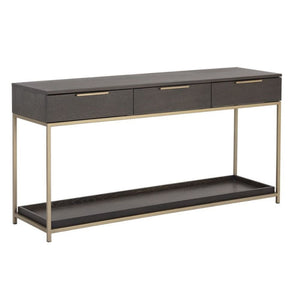 Rebel Console Table With Drawers   Gold