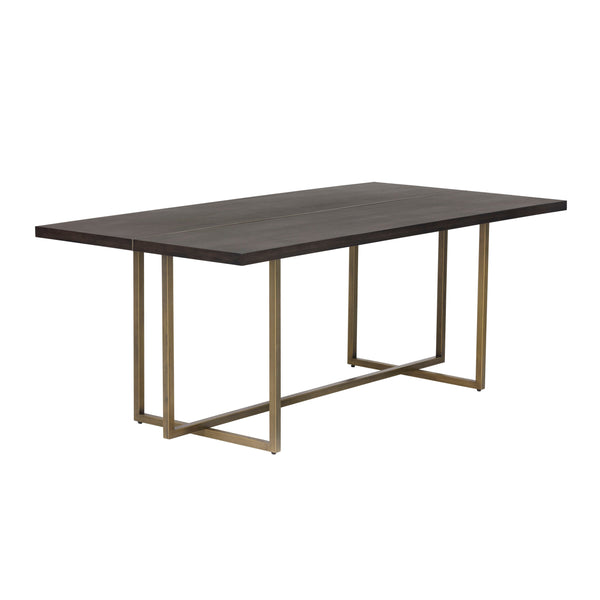 Jade Dining Table  Antique Brass - 79"
