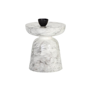 Lucida End Table  Marble Look