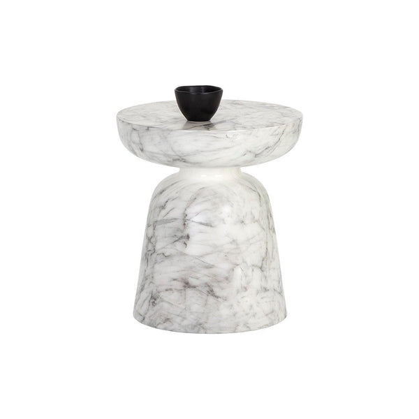 Lucida End Table  Marble Look