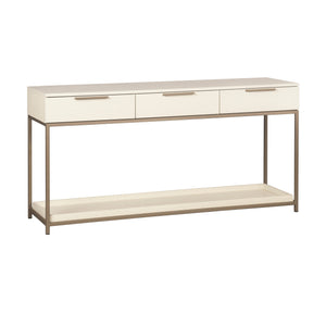 Rebel Console Table With Drawers  Champagne Gold